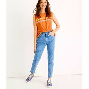 Madewell Pinstripe Perfect Vintage Cropped Jean